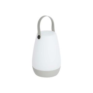 LAFORMA Dianela bordlampe, ledningsfri - hvidt polyethylen og gråt kunstlæder