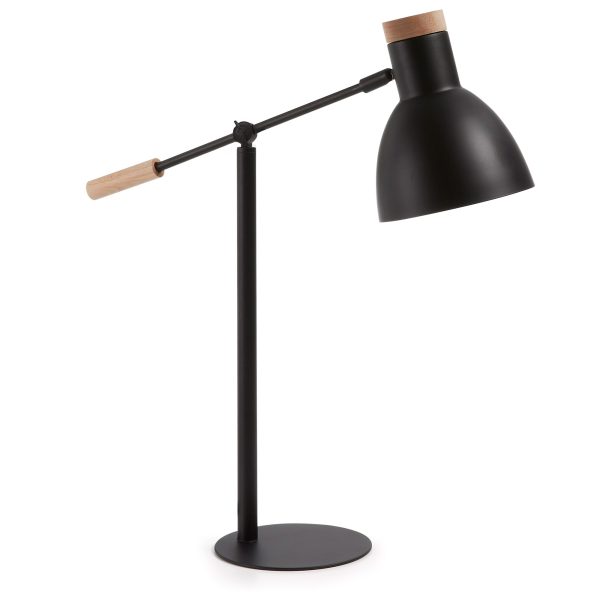 LAFORMA Scarlett bordlampe - sort/natur metal/træ