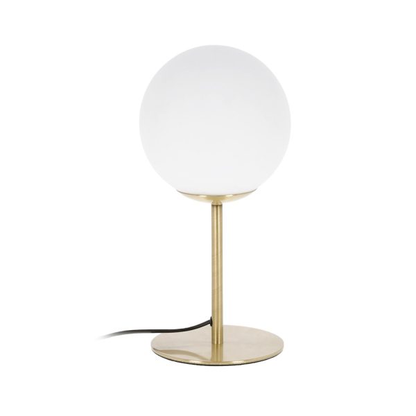 KAVE HOME Mahala bordlampe - hvid glas og messing stål