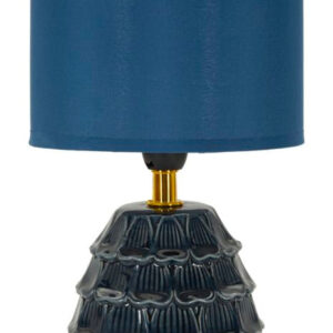 Moderne bordlampe i keramik, jern and stof - 15x30x5 cm