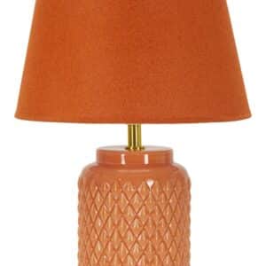 Bordlampe i keramik, orange - 28x44 cm